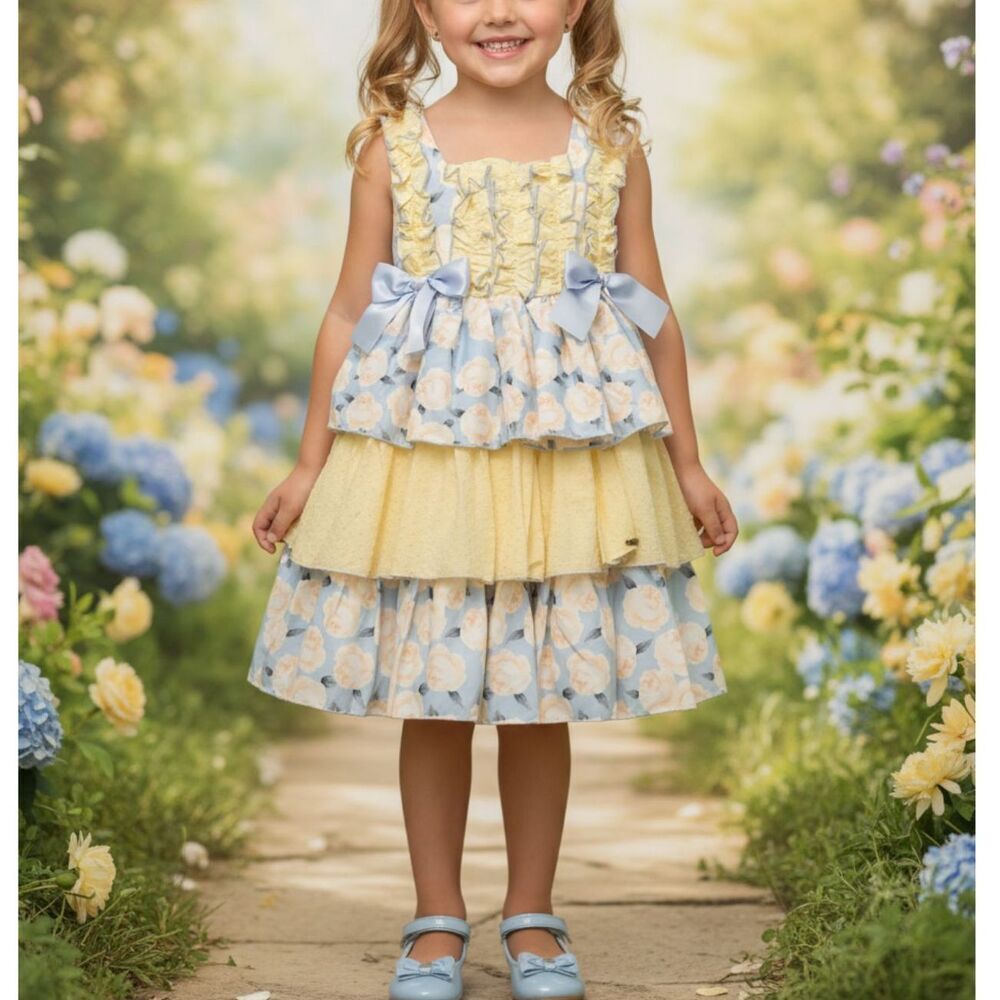 NWT Pettigirl Lil Girls Sleeveless Ruffle Design Party Dress Floral